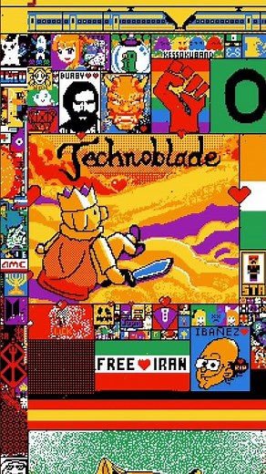 Technoblade pixel art on r/place