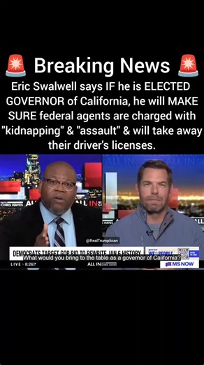 Trumplicans on Instagram: "(For NEWS & AWARENESS PURPOSES ONLY) Eric Swalwell says if he is elected governor of California, he will make sure federal agents are charged with "kidnapping" and "assault" and will take away their driver's licenses. Please don't Forget to FOLLOW us on Facebook @Realtrumplican or there's a link in bio Dont forget give these fellow Patriots A Follow @official_liberal_lunatics @RealTrumplican2 @official_realican @RealTrumplican #comment #explore #trending #fyp #share #r