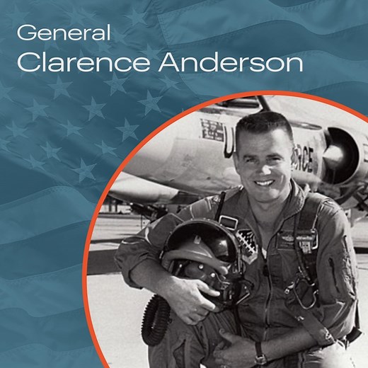 General Clarence “Bud” Anderson is the last living triple flying ace of World War II. He served in the military for 30 years before retiring as a colonel in 1972. On December 2, 2022, he was promoted to brigadier general by the Air Force chief of staff. After his military service, Anderson worked in flight test management for McDonnell Douglas and was a sought-after speaker well into his 90s. As of this post, he is 101 years old. | IHG Army Hotels