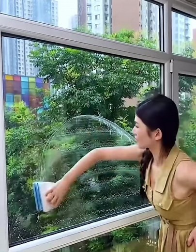 Double Sided Glass Cleaning Brush - Magnetic Window Cleaner