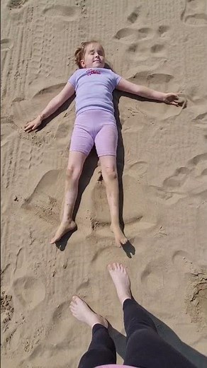 Making sand angels