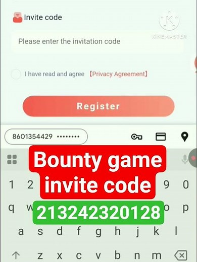 Bounty game invite code || bounty game invitation code || bounty game register kaise kare || #bonus