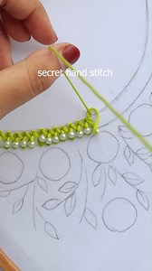 🌸unique border design 😍🪡#embroidery #trendingnow | Secret Hand Stitch