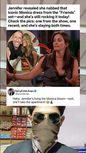 Jennifer Aniston Rocks Iconic Monica Dress! 👗