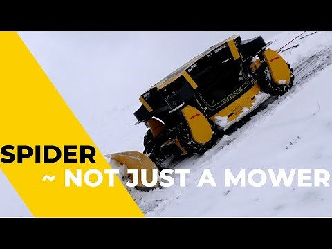 SPIDER RC MOWERS | Complex solution for slope maintenance | SPIDER mower with a snow plow