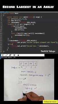 Find the Second Largest Element in an Array ⚡ | Java DSA #dsa #javacoding #arrays