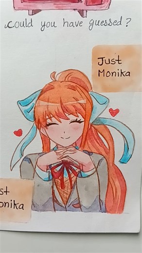 Just Monika! Doki doki literature club! just monika lyrics art #ddlc #art #fyp #ddlcmonika