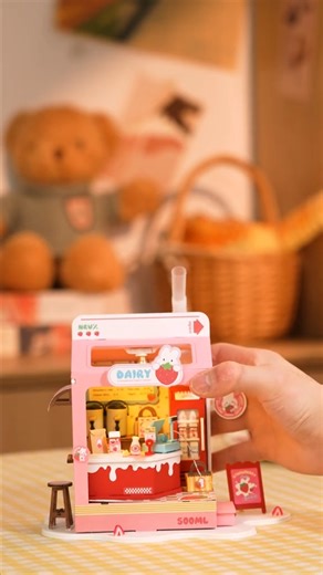 🍓🥛 Sippin' into Sweetness! 🍓✨ Unbox the whimsy with Rolife's Strawberry Milk Box from the Food Box Shop collection! Dive into a world of mini delights – where sweetness meets creativity! 🏠🤩 Are you ready to take a tiny sip of joy? 🚀🔍 #StrawberryMilk #MiniMilkMagic #TinyTreats #DIYDelights #rolife | Rolife