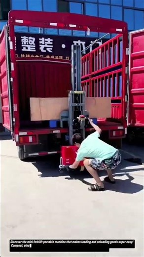 "Mini Forklift Portable | Electric Pallet Stacker for Easy Loading & Unloading".