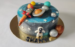 15K views · 321 reactions | Space Theme Cake... Tips and tricks related to dark colours and fondant.. #spacethemecake #themecakes #birthdaycakes | Baked Bliss by Shilpi | Facebook