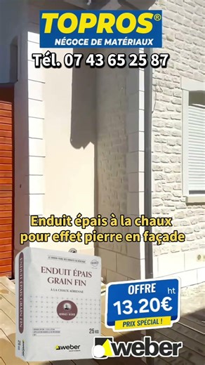 Enduit épais à la chaux pour effet pierre en façade #chaux
