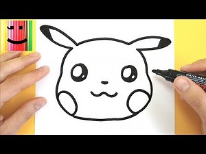 DESSIN EMOJI - COMMENT DESSINER PIKACHU EMOJI KAWAII - TUTO DESSIN