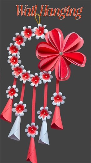 Easy Paper Craft Wall Hanging #DIY #Shorts #YouTube shorts #homedecor #trending #craft #handmade.