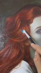 To affect the saturation of colors in a painting without mixing them on the palette, you can enhance the intensity of a color by surrounding it with complementary color. Conversely, if a tone appears too bright, you can calm it down by placing a spot of the same color nearby but in an even more intense shade. For example, red surrounded by green tones appears more red. Excessive redness in a portrait can be subdued by adding red to the background. In my case, I used viridian green in a glazing l