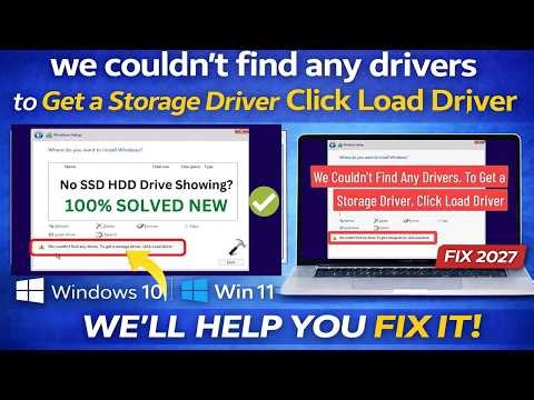 we couldn't find any drivers to get a storage driver click load driver Fix 2027