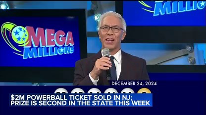 $2M Powerball ticket sold in New Jersey; prize is 2nd in the state this week
