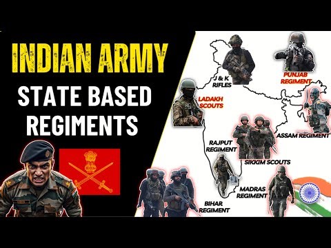 राज्यों पर आधारित Indian Army Regiment | Regiment By State Name