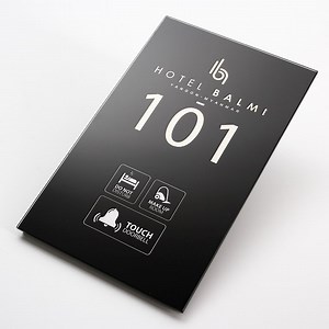 [Hot Item] Hotel Electronic LED Room Number Touch Doorbell Tempered Glass Doorplate