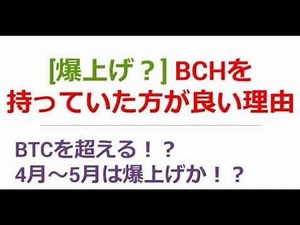 [爆上げ] BCHを持っていた方が良い理由！ ビットコインキャッシュはBTCを超える！？ [4月～5月は爆上げか？ ] [仮想通貨]