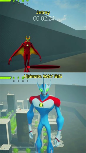 Jetray VS Ultimate WAY BIG Speed Test be #shorts #highrpmshorts #ben10 #gamingshorts #gameplay