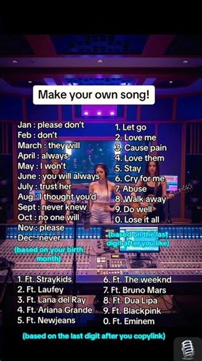 Make your own song 🎧
