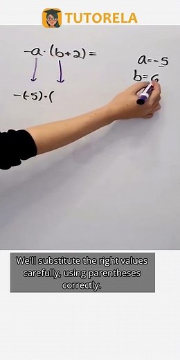 Simplifying -a(b+2) with a=-5, b=6: Step-by-Step! #Math #AlgebraicExpressions
