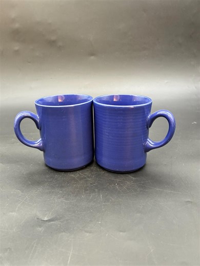 Vintage Blue Stoneware Mugs, SIG Japan, Mid-century Modern Set - Etsy