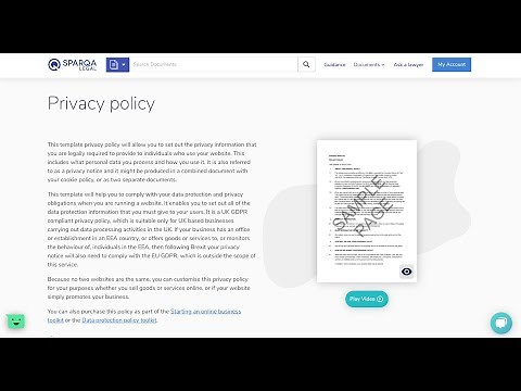 Privacy policy template