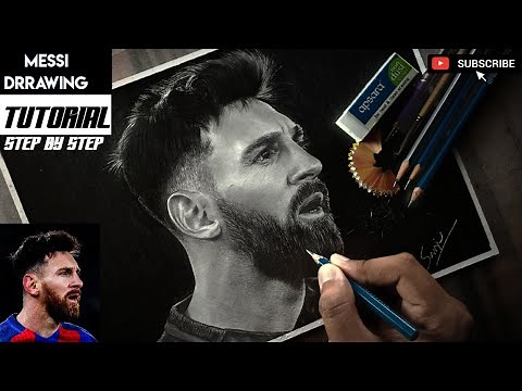 Lionel Messi Drawing | Messi drawing step by step | How To Draw Messi Step by Step Easy | Sanju Arts