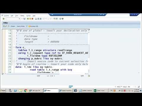 Day 22 Dynamic DTP Filter by using ABAP Code