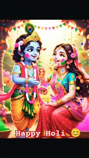Happy holi 😊 #holi #song #krishna #bhajan #festival #holi #status #indianfestival
