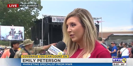 Emily Peterson talks about Fort Benning Independence celebration