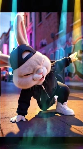 Stylish Dancing Rabbit with Cool Dance Moves🐰💃