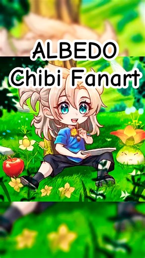 I Finally Finished This Albedo Fanart ✨ | Genshin Impact #Shorts