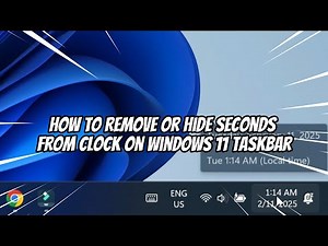 How to Remove or Hide Seconds from Clock on Windows 11 Taskbar