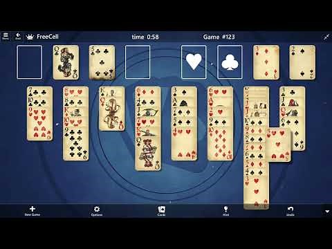 FreeCell Game #123 SOLVED Microsoft Solitaire