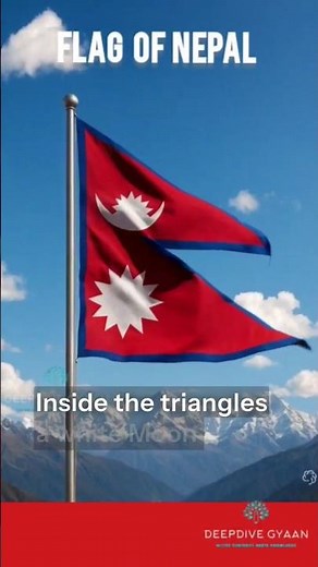 Nepal Flag 🇳🇵A Perfect Blend of Tradition and Geometry #nepal #nepalflag #nepaltourism