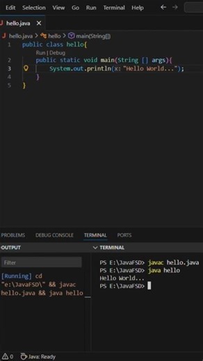 🎉Getting Started With Java🥳Hello World🌎in Java#Coding#Programming#ComputerScience#ITJobs#TechSkills