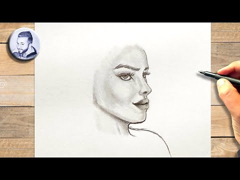 Comment dessiner un visage de femme de profil facile