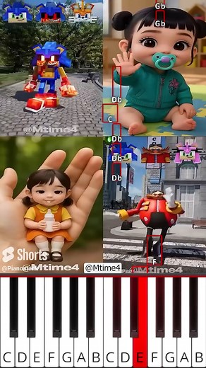 Sonic Tapes x K Pop Demon Hunters EVOLUTION Transform 🪄😀 Octave Piano Tutorial | Kool Studio