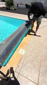 How to roll up pool cover