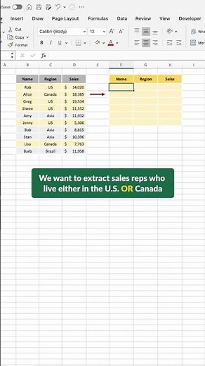 FILTER Magic in Excel Returns Multiple Criteria Results! #excel #dataextractor #microsoftoffice