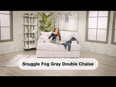 Snuggle Fog Gray Double Chaise | AFW