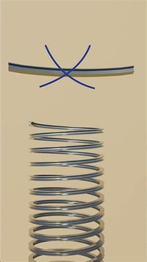 why are springs round in shape? #science #3danimation