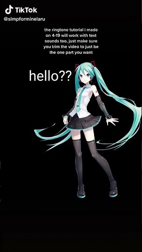 Hatsune Miku Various Notification Audios - simpforminelaru on Tik Tok