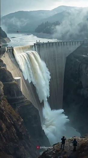 Giant Dam Break Sends Massive Wall of Water Downstream!