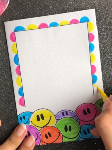 Cute Emoji Border Design Ideas for Valentine's Day