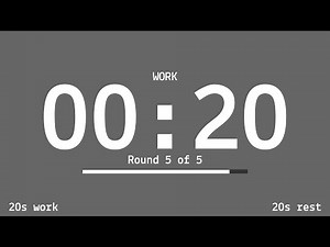 3 minute HIIT Timer: 20s Work / 20s Rest (5 Rounds)