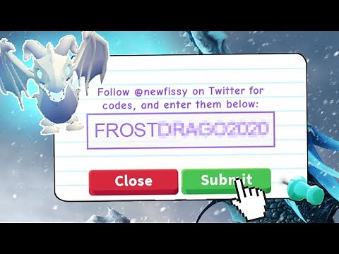 TRYING NEW YEARS ADOPT ME CODES TO GET FROST DRAGON FOR FREE!