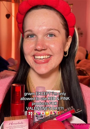 Valentine's Day Makeup Challenge Using Red and Pink Products